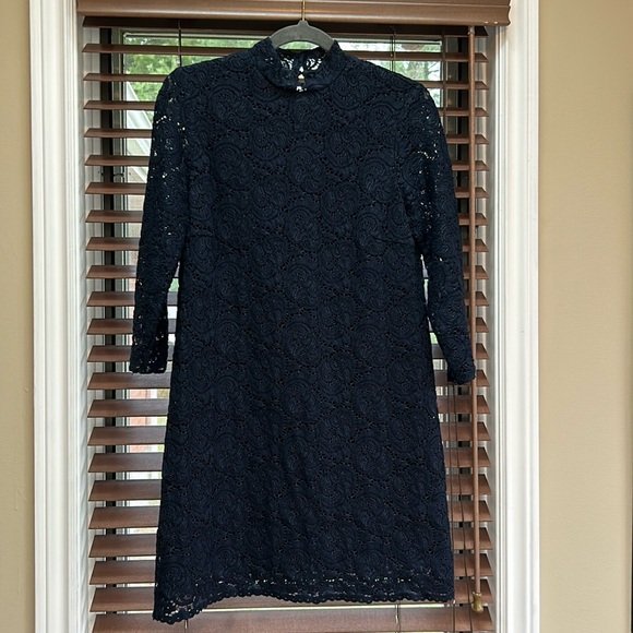 Zara navy blue lace shift dress size small - Picture 15 of 15